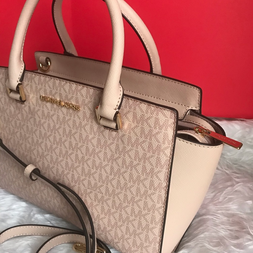 🌺 NEW MK MICHAEL KORS SIGNATURE SELMA SATCHEL - Picture 7 of 7